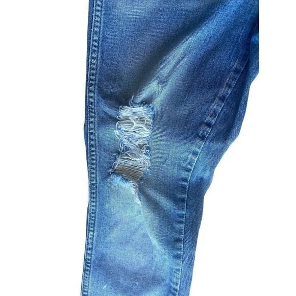 AMO Stix Crop in Spin the Bottle Destroyed Raw Edge Jeans size 26 - Picture 5 of 6